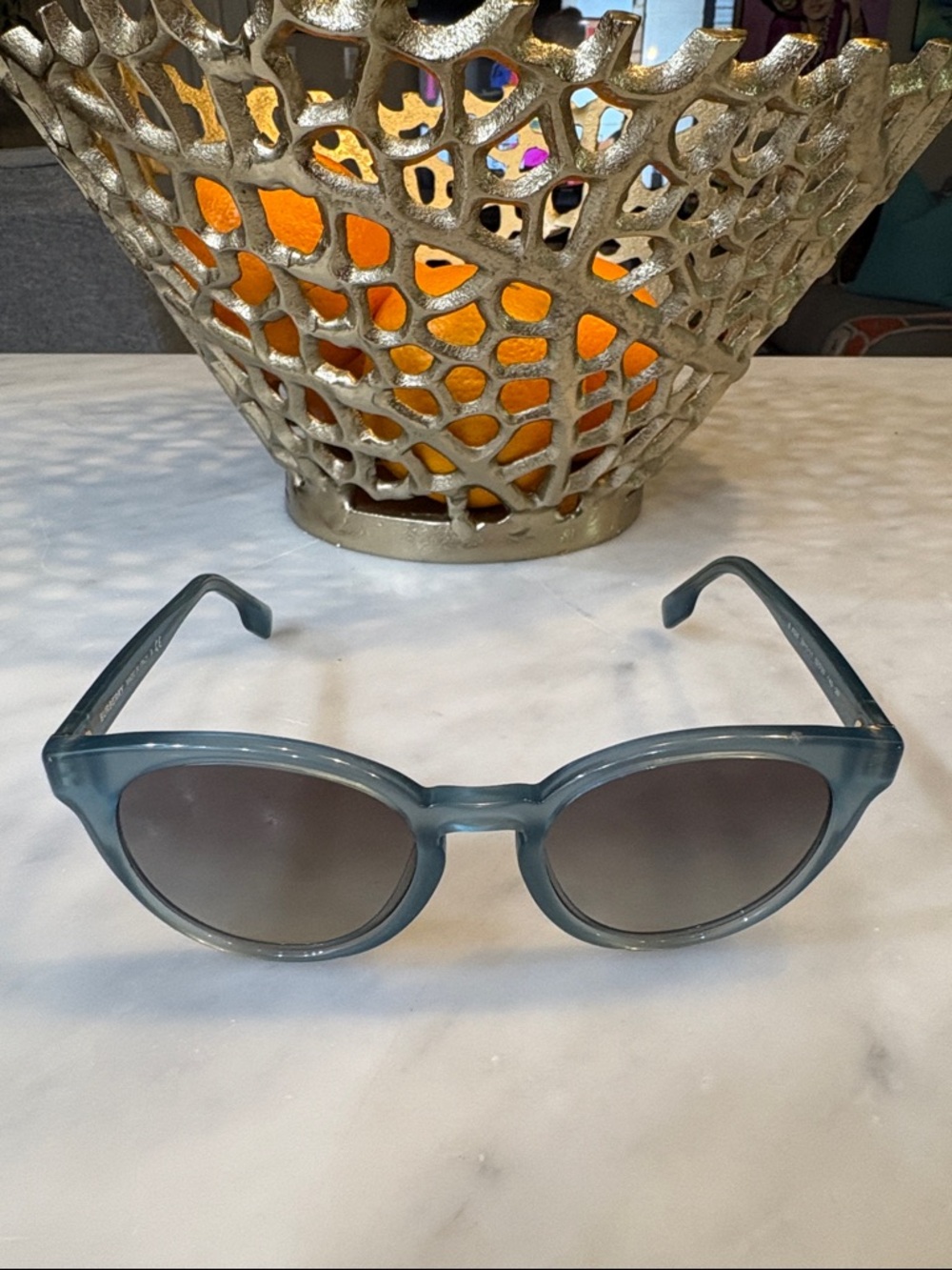 Burberry Amelia Sunglasses in Milky Blue - Picture 2 of 8